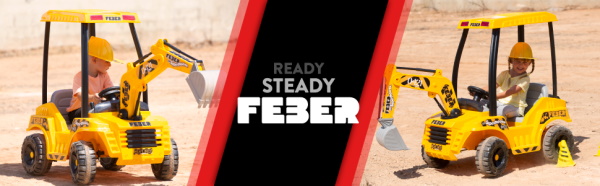 excavadora eléctrica infantil feber