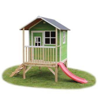 Casita de madeira Loft Green elevada
