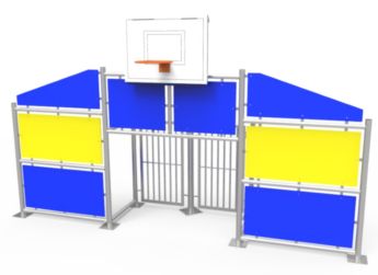 Frontal Multideporte mediano uso público para basquet, fútbol, hándbol y otros deportes