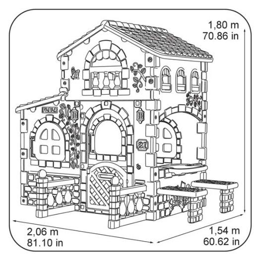 casita infantil grande villa feber
