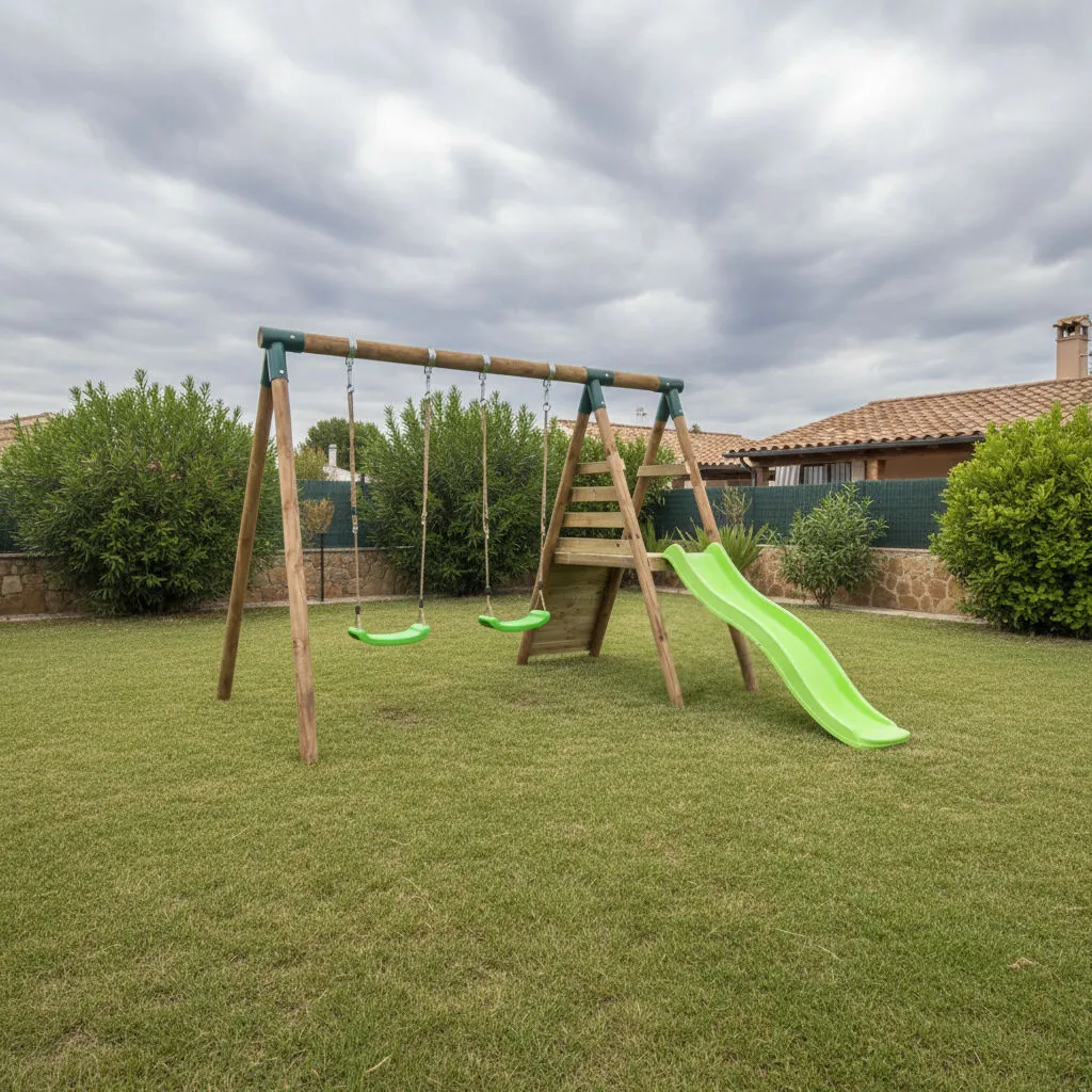 Parque infantil Masgames instalado en jardín