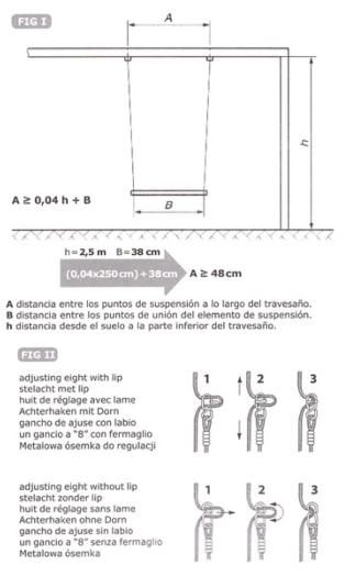 asiento columpio de madera y cerdas