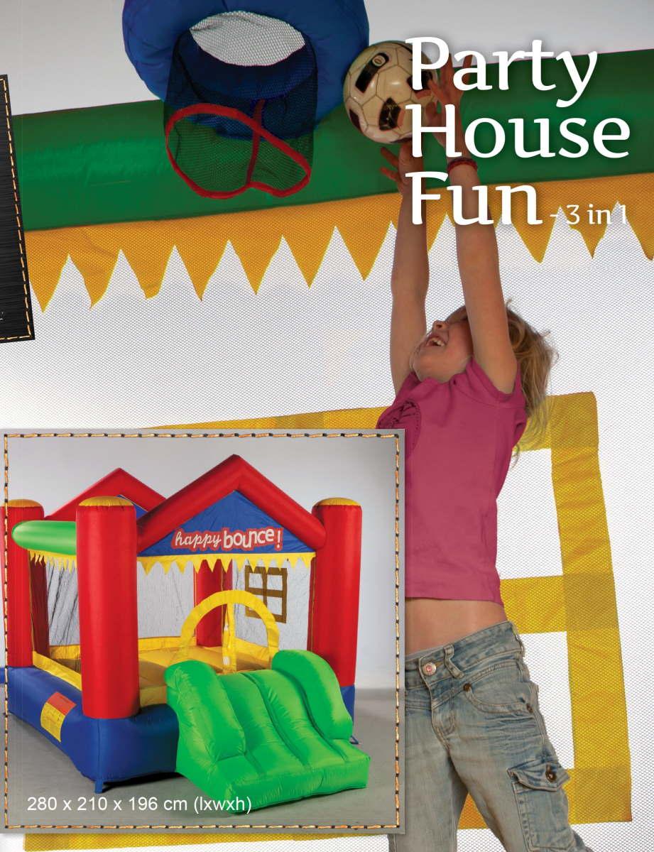 Castell inflable Party Fun House 3 en 1