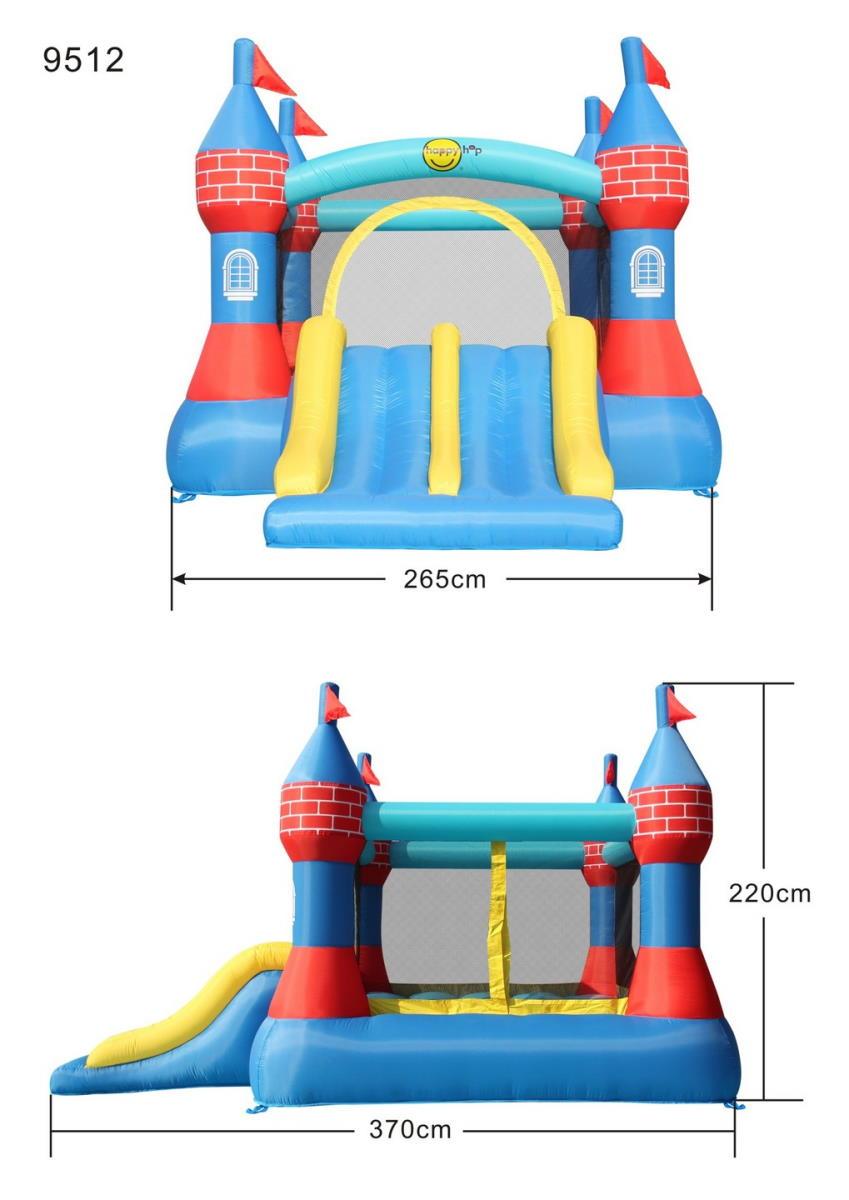 Castillo inflable Castello con tobogán doble