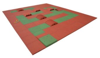 Brinquedo circuito de BOLINHAS Premium de ladrilhos de borracha uso público