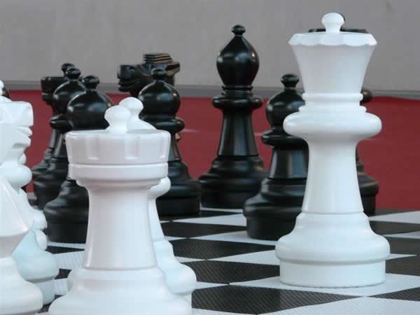 tablero ajedrez gigante rigido de jardin