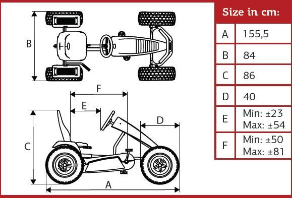 Kart de pedals Jeep Revolution BFR-3