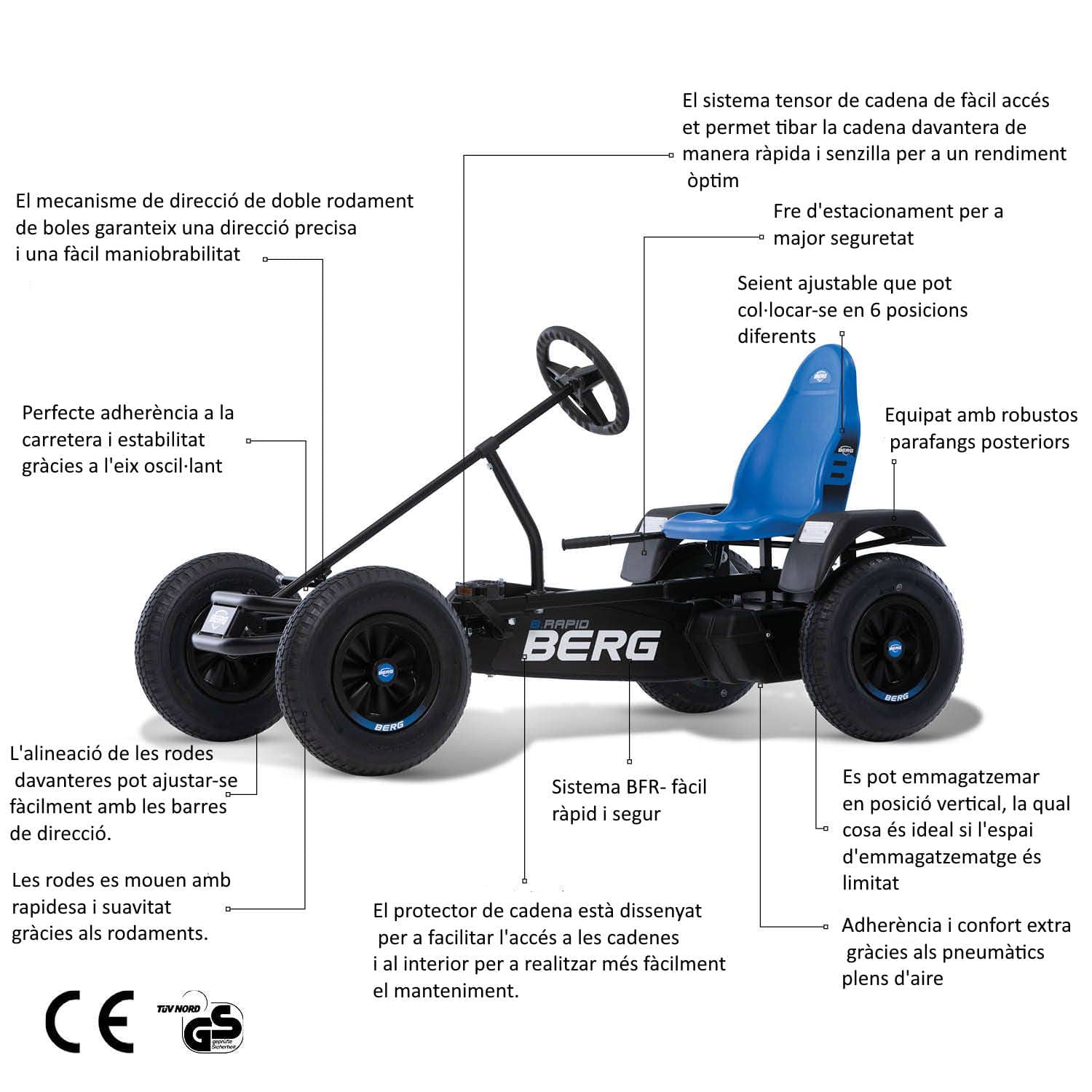 kart de pedals BERG B.Rapid característiques