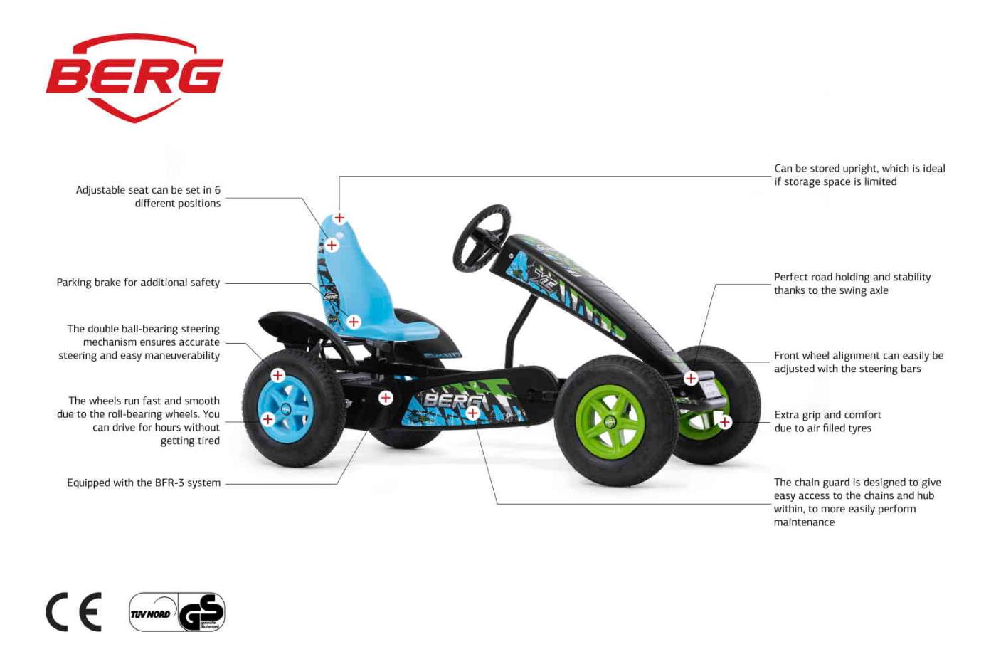 Kart de pedales BERG X-ite BFR-3 con cambio de marchas