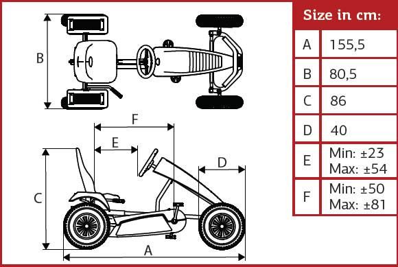 Kart de pedales BERG XL B.Rapid Blue BFR