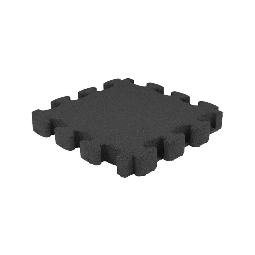 Loseta de caucho Puzzle homologada para uso público comercial como pavimento para zona de juego infantil loseta negra