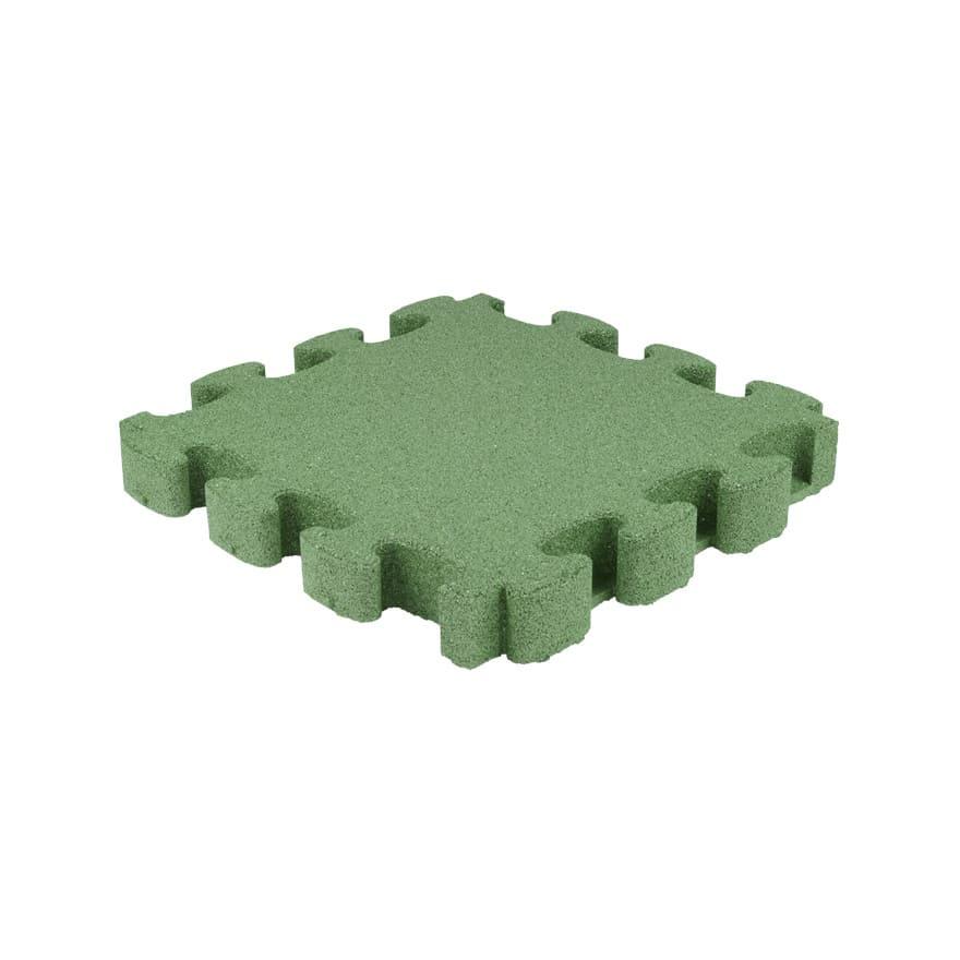Ladrilho de borracha Puzzle homologada para uso público comercial como pavimento para zona de jogo infantil ladrilho verde