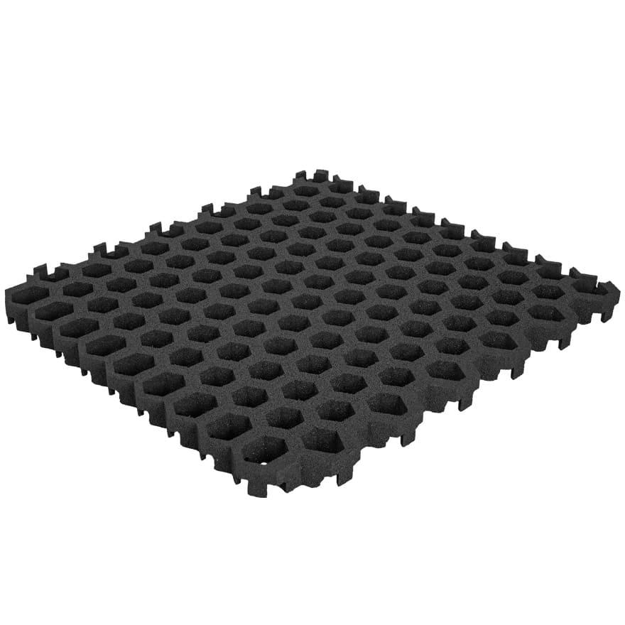 Llosetes de cautxú homologades per instal·lar sobre terra o gespa color negre