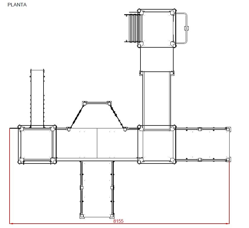 medida planta Parque Infantil Inclusivo Castillo ELTZ