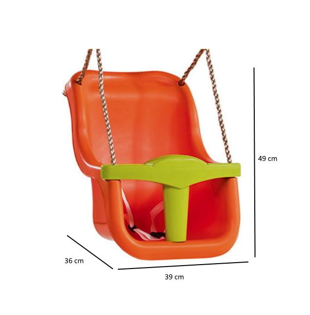 Silla de bebé para columpio color naranja masgames 1