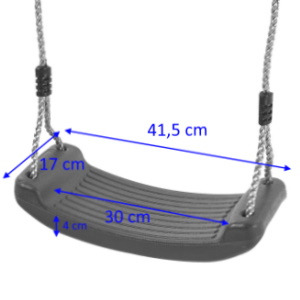 medidas asiento columpio de plástico y cuerdas masgames