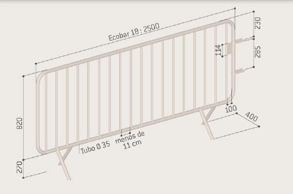 Valla galvanizada ECOBAR 18