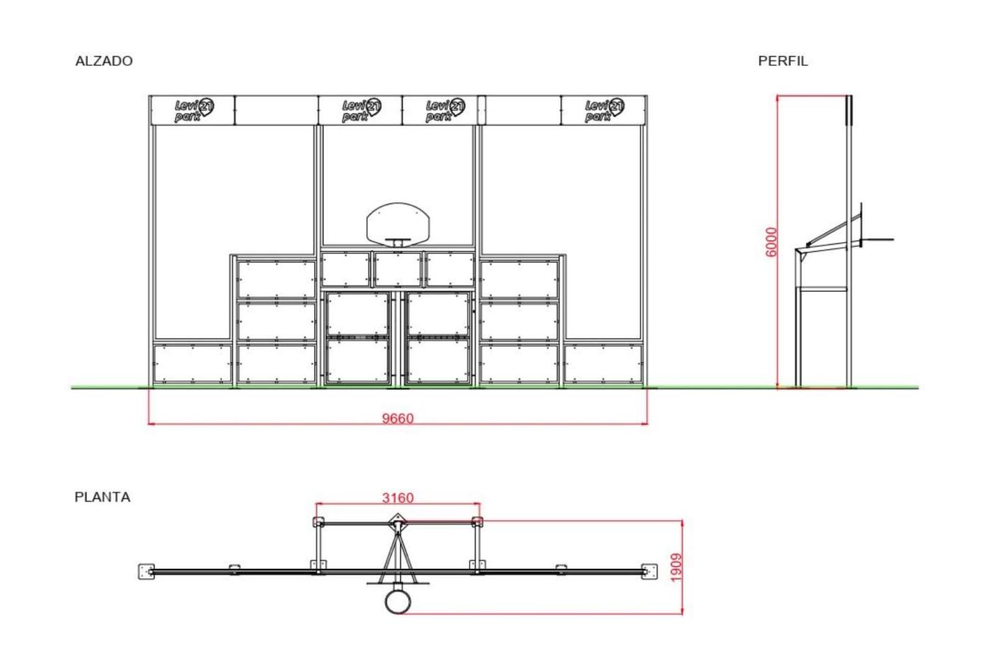 Frontal multideportivo Jaula