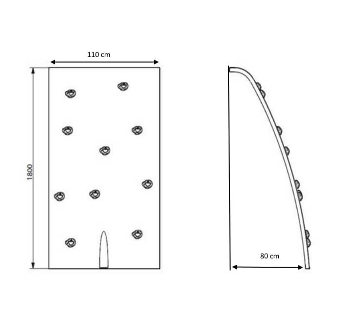 Rocodromo Modulo Parede Escalada reta