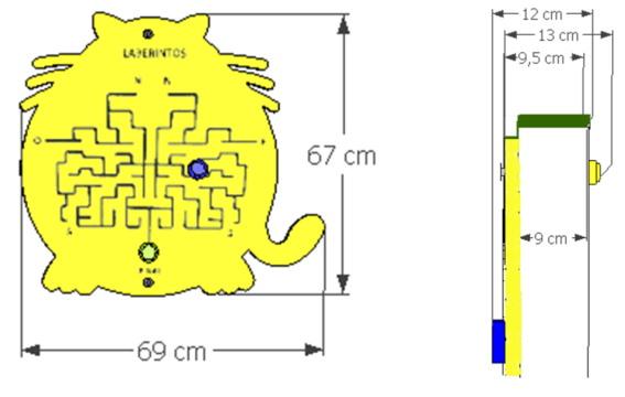 medidas Panel de Juegos Laberintos