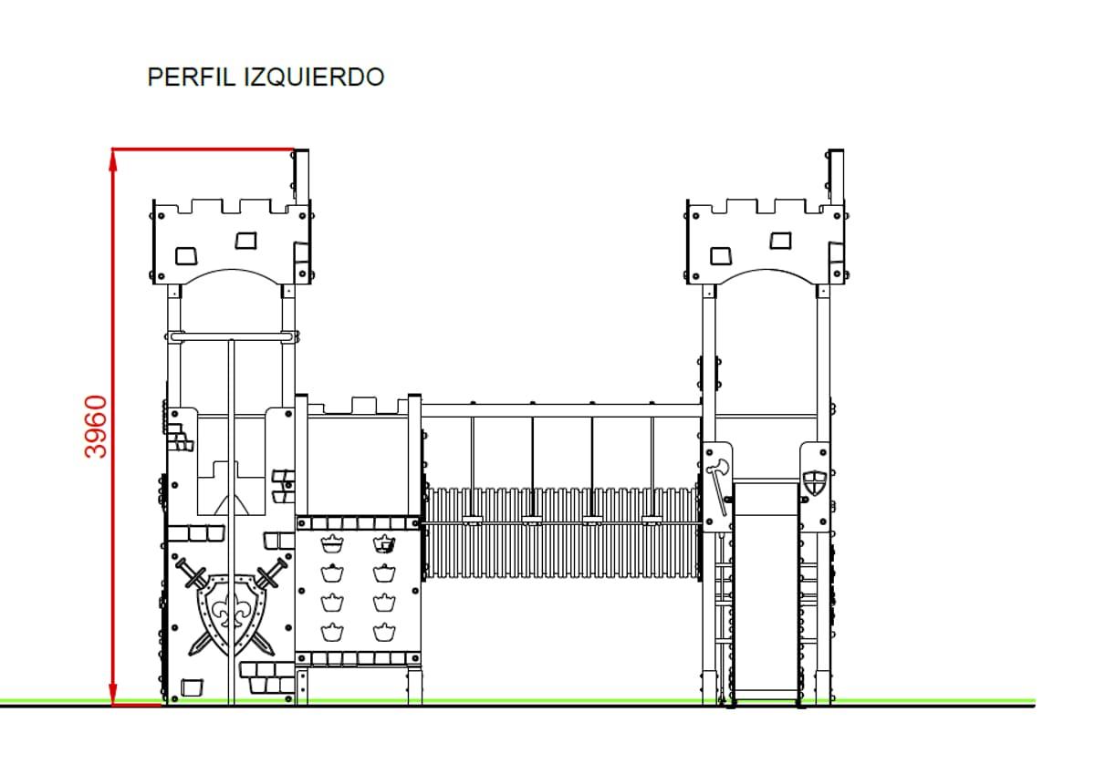 Mides perfil Parc Infantil Castell BELLVER