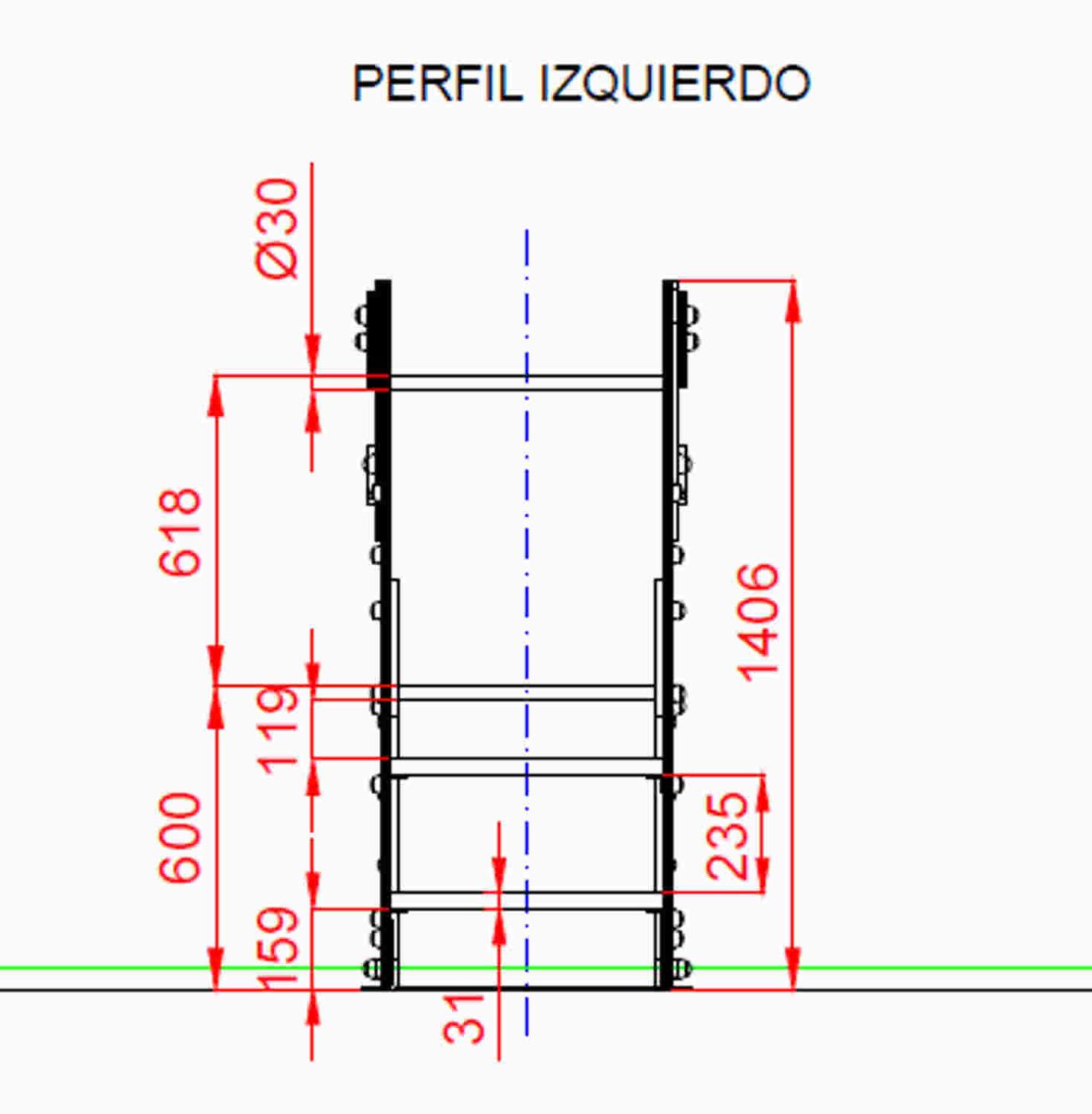 mides perfil Tobogan COCODRIL Baby 60 cm ús públic