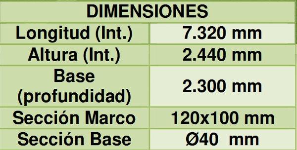 Porterías de fútbol 11 reglamentarias