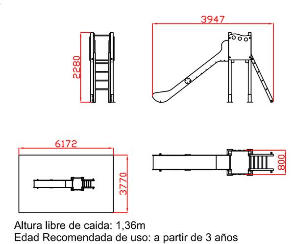 tobogan torre guisante alta 7