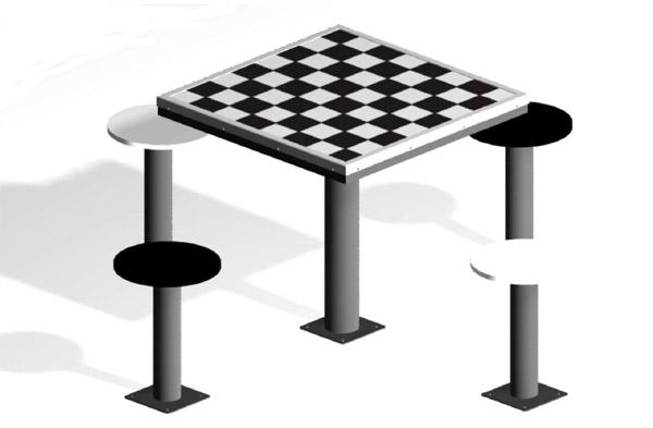 Taula d'escacs d'exterior de 4 seients