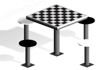 Mesa de ajedrez exterior 4 asientos