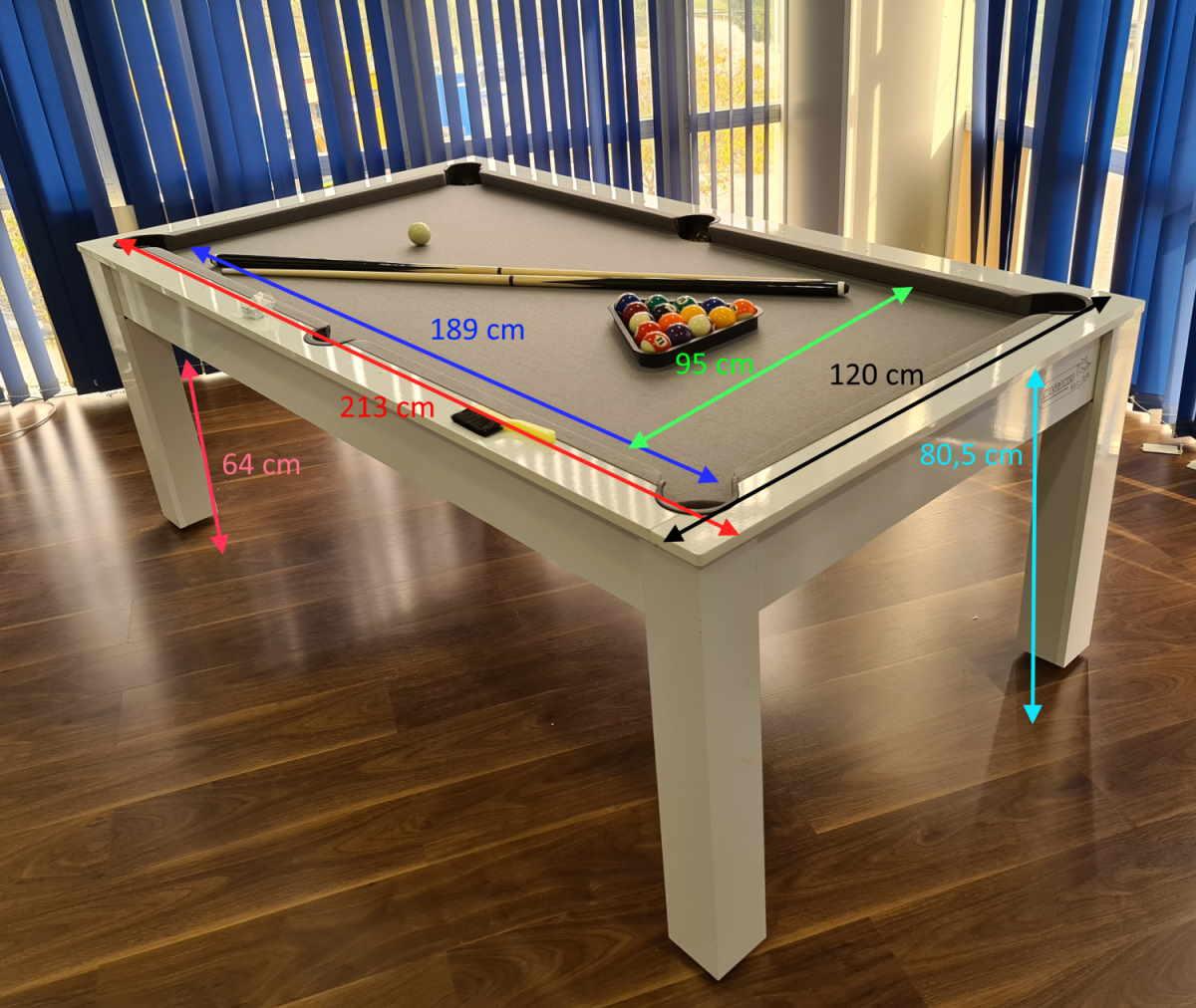 Mesa de bilhar conversível em mesa de estudo Masgames ROMA