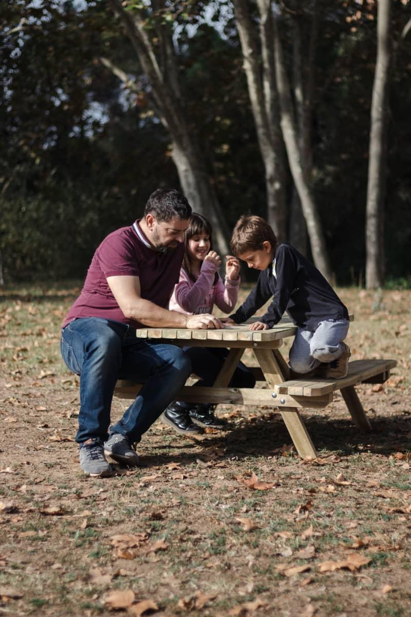 Taula de picnic infantil MASGAMES BRAM de fusta per a l'exterior