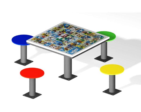 Taula joc de l'oca d'exterior amb 4 cadires