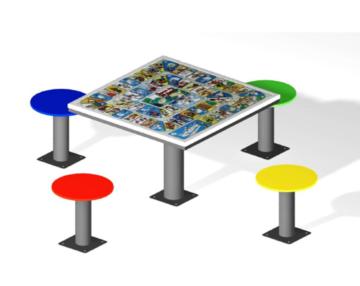 Mesa juego de la oca de exterior con 4 sillas