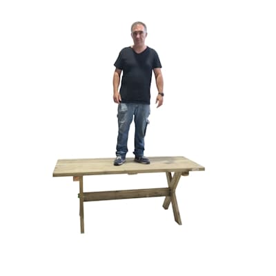 taula de fusta d'exterior que aguanta molt pes MASGAMES XERTA