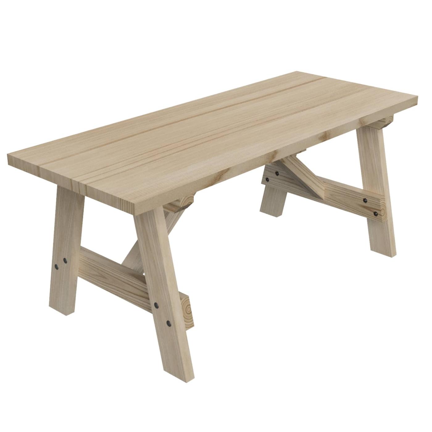 Mesa picnic madera tratada 160x155 con bancos - Lua Sports