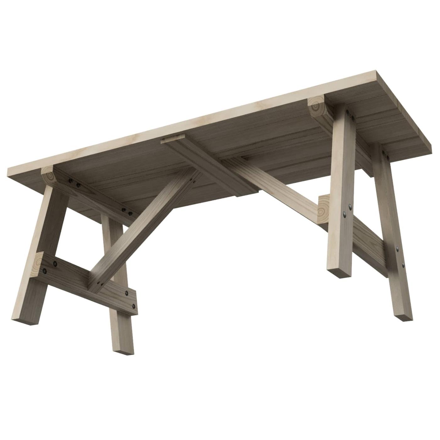 Mesa de madera de exterior ZURICH con bancos con respaldo VIC MASGAMES