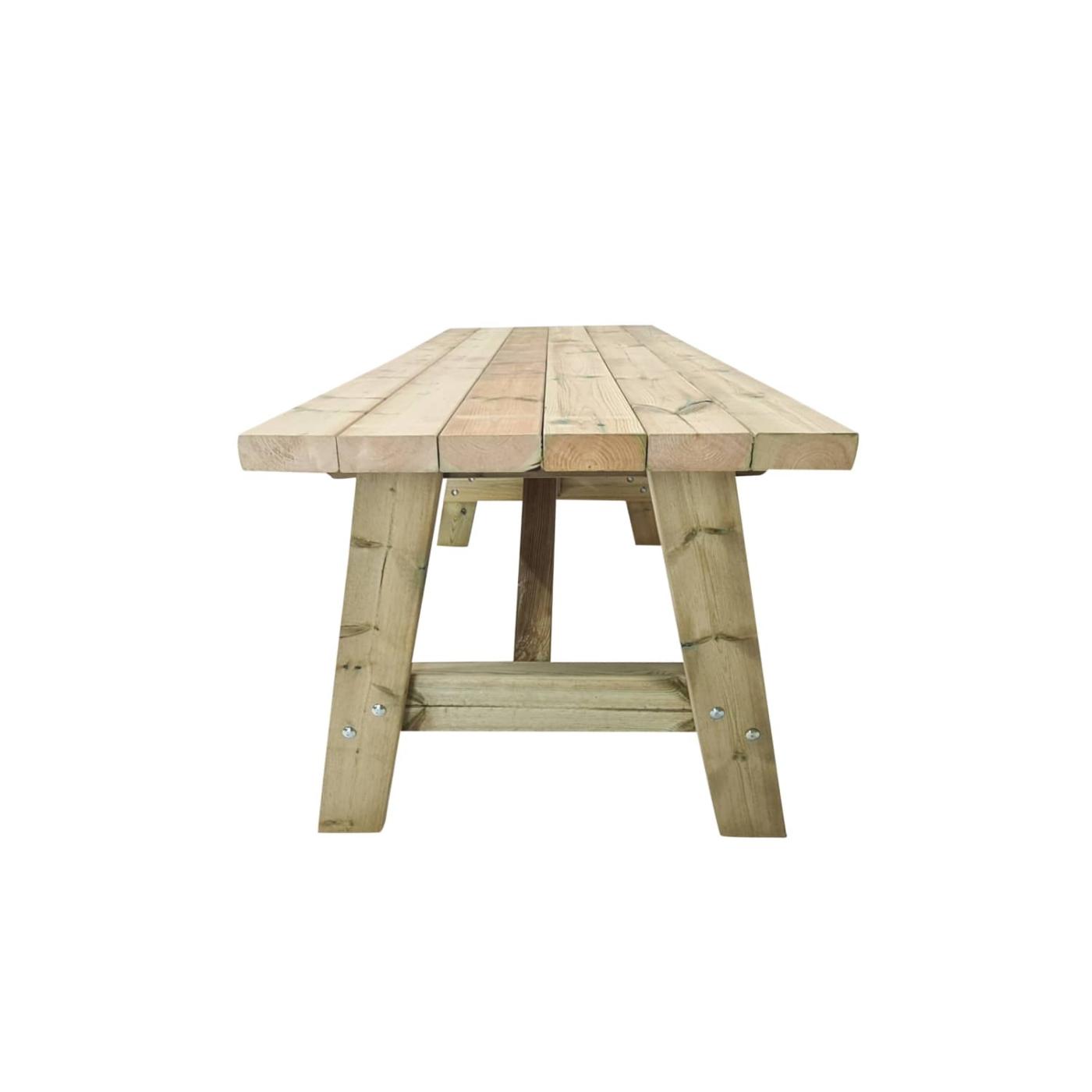 Mesa de madera tratada para el exterior sin bancos MASGAMES ZURICH