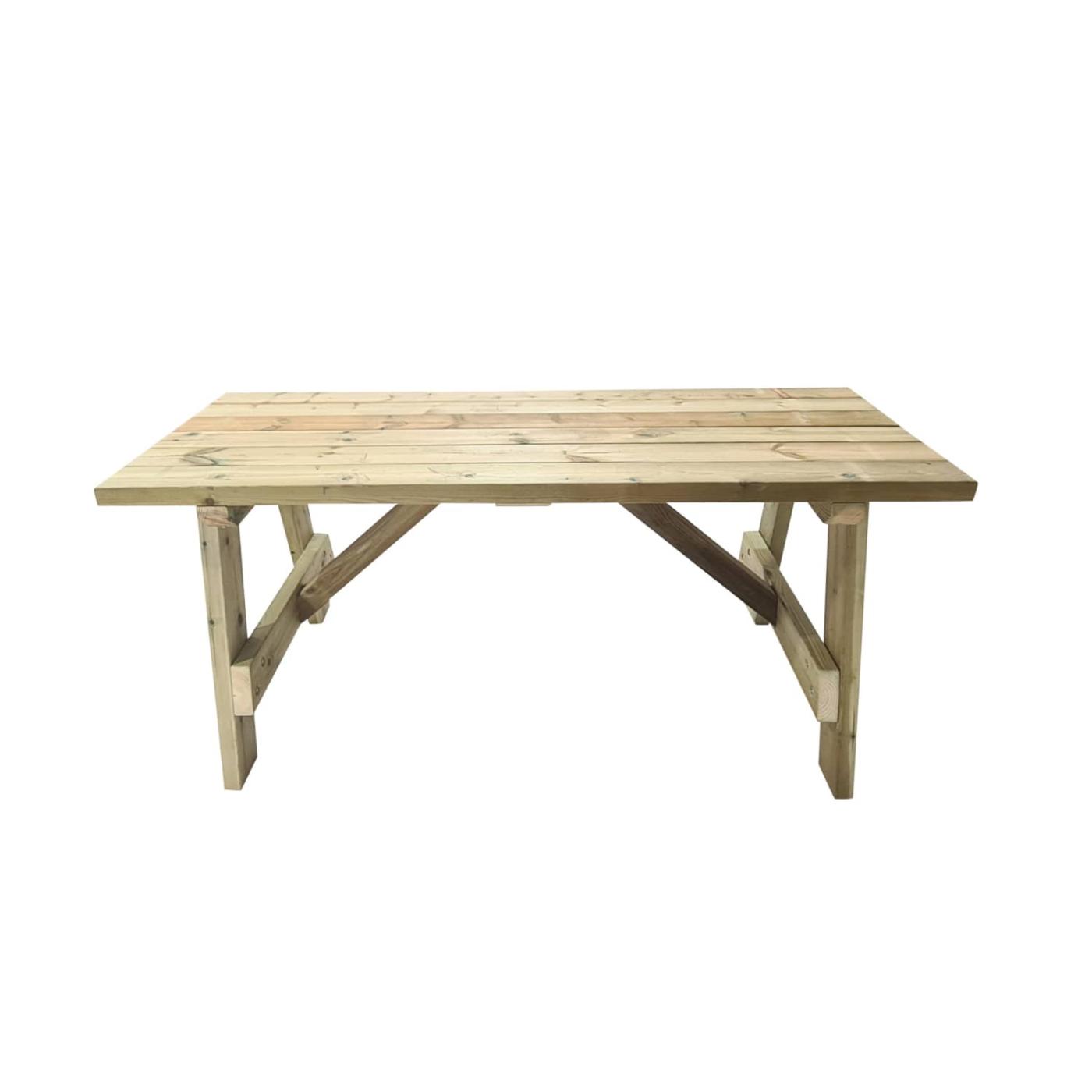 Mesa de madera tratada para el exterior sin bancos MASGAMES ZURICH