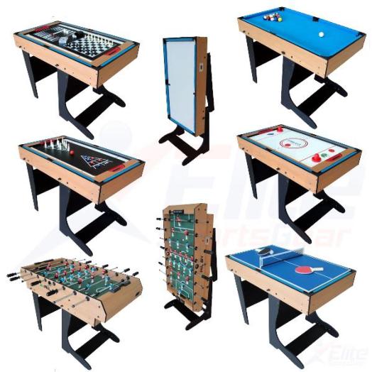 Taula multijocs 12 en 1 electrica plegable