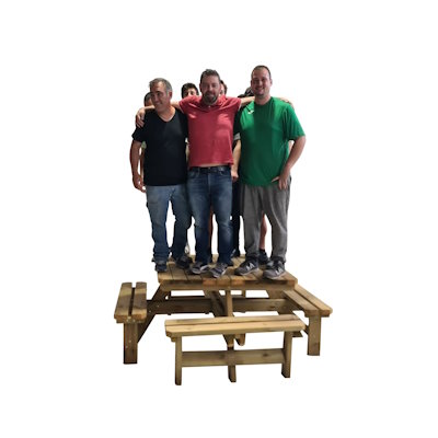 mesa de picnic de madera de exterior para parques públicos de ayuntamientos, escuelas, hoteles