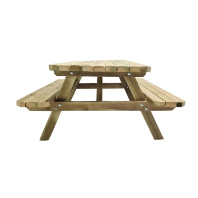mesa de picnic de madera de exterior de fácil mantenimiento