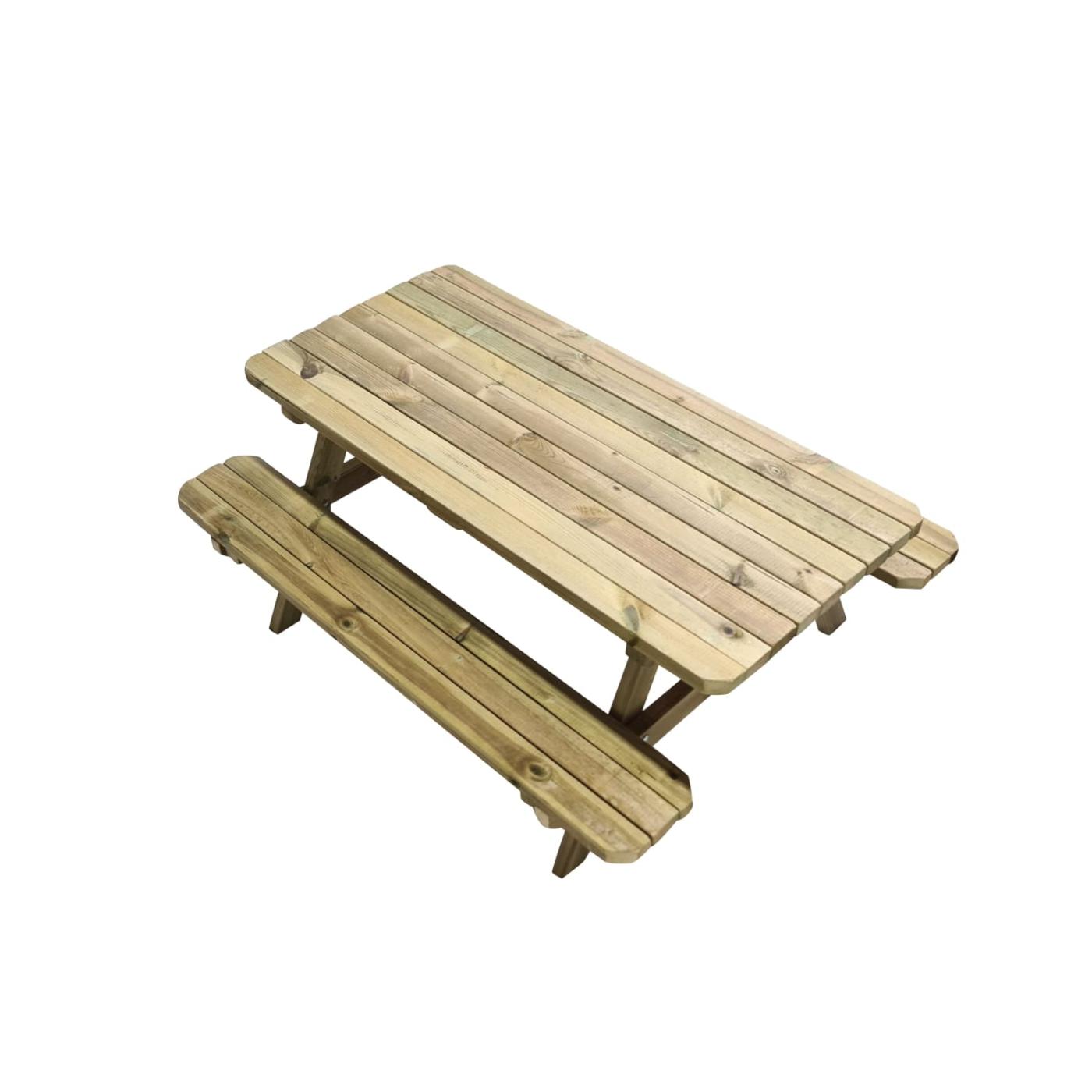 Mesa de picnic infantil MASGAMES BRAM de madera tratada para el exterior 