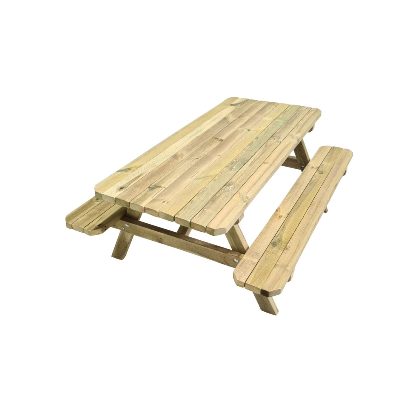 Mesa de picnic infantil MASGAMES BRAM de madera tratada para el exterior 