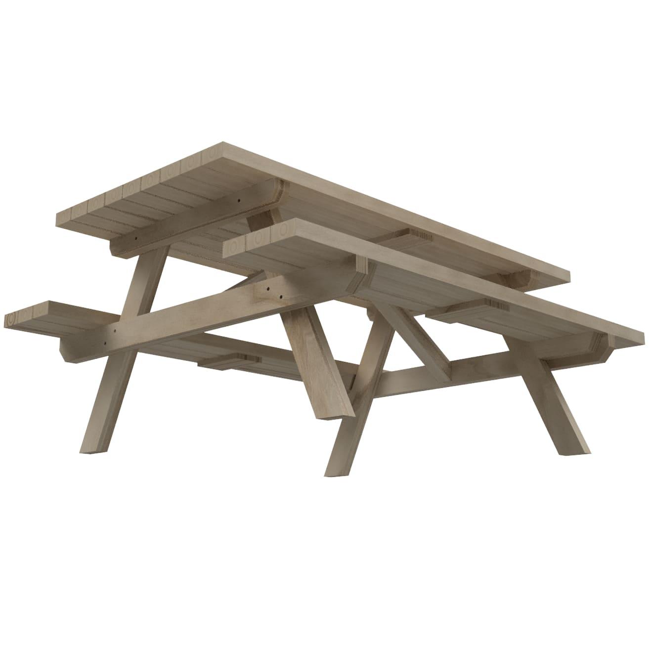 Mesa de picnic infantil MASGAMES BRAM de madera tratada para el exterior 