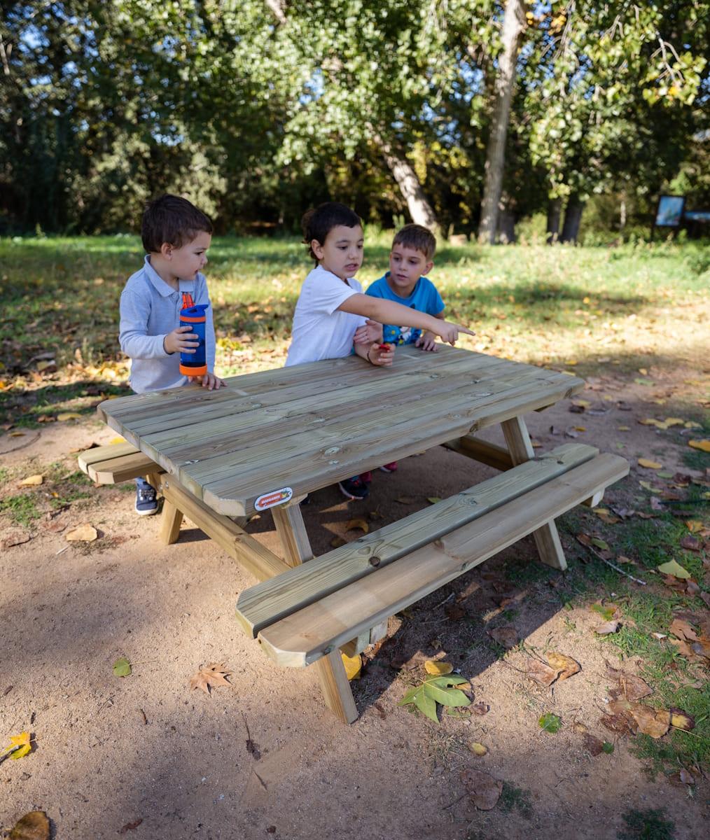 Taula de picnic infantil MASGAMES BRAM de fusta per a l'exterior