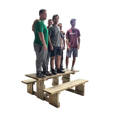 mesa de picnic de madera de exterior para parques públicos de ayuntamientos, escuelas, hoteles