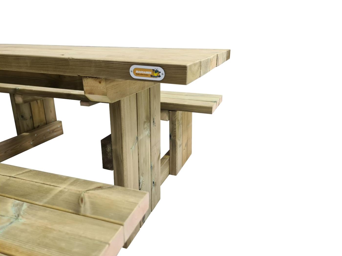 Mesa de picnic cuadrada de madera MASGAMES CANET