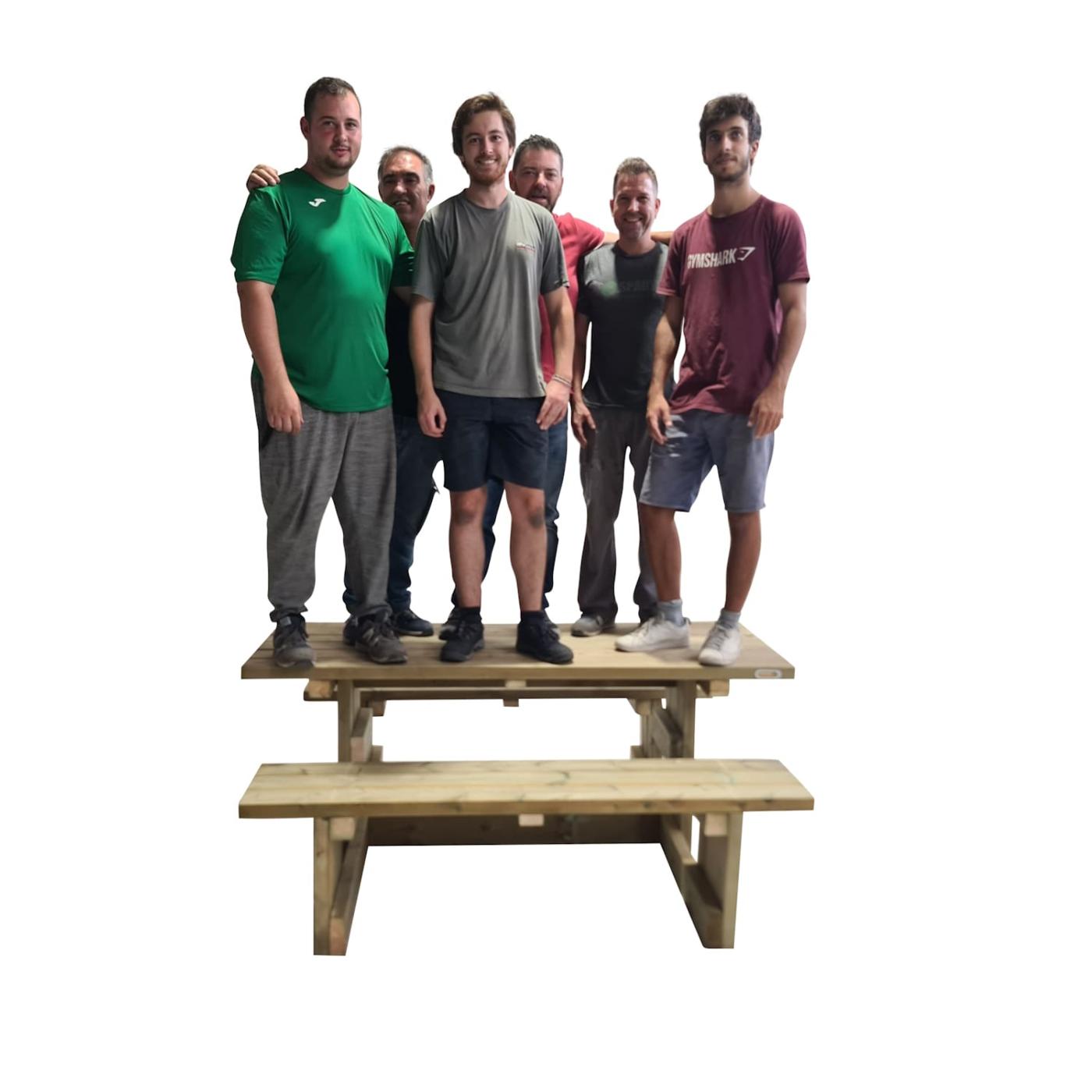 Mesa de picnic cuadrada de madera MASGAMES CANET