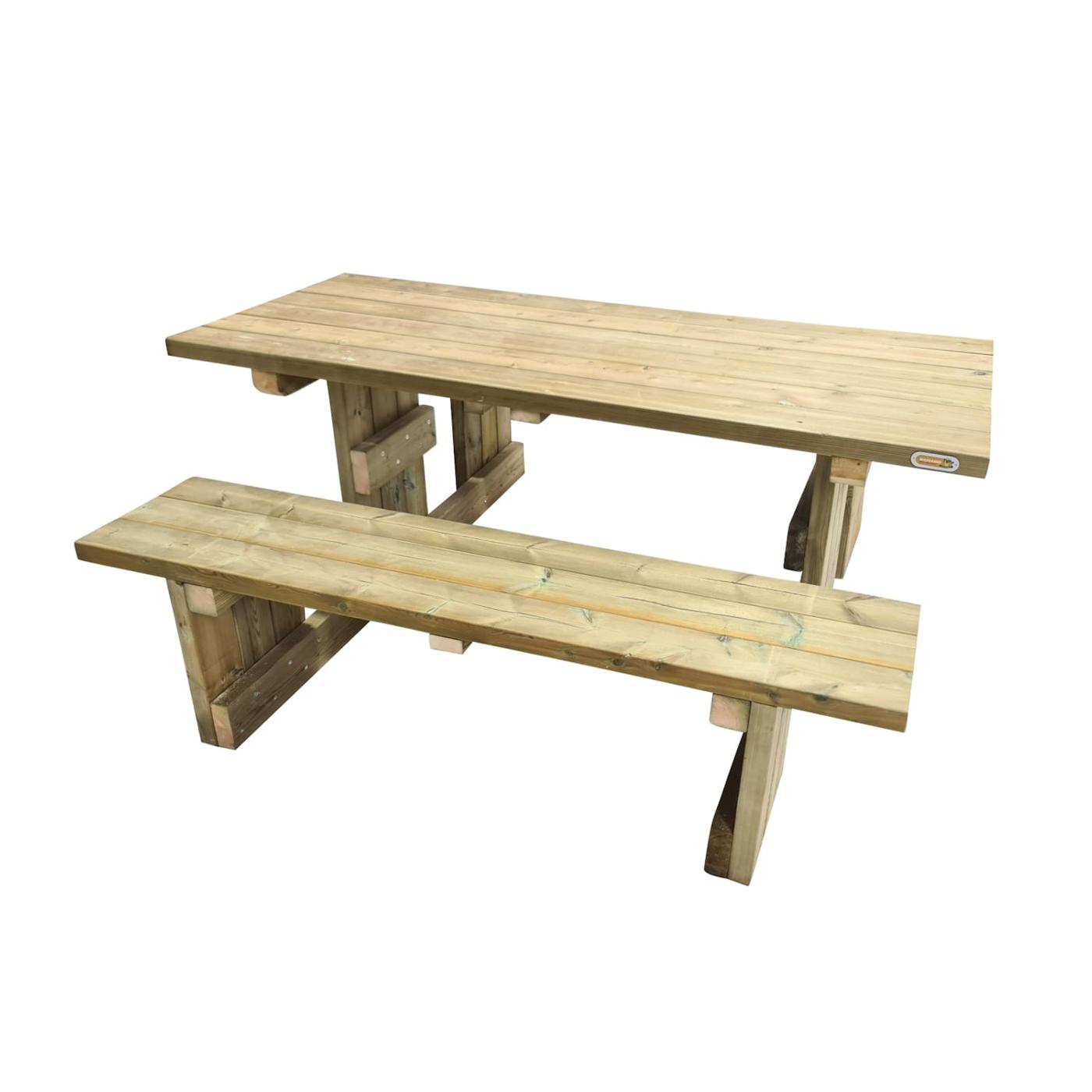 Mesa de picnic cuadrada de madera MASGAMES CANET